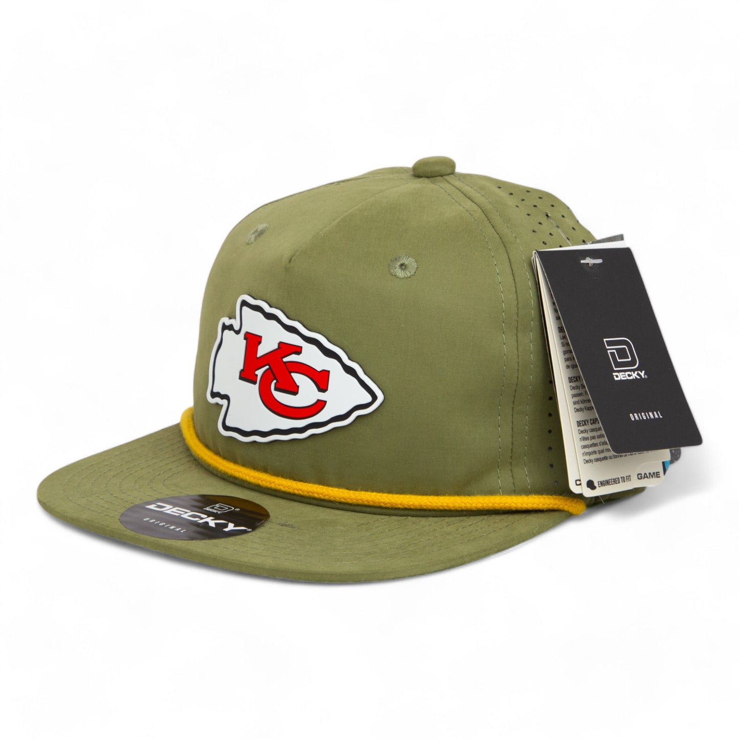 Kansas City Chiefs 3D Perforated Rope Hat- Loden/ Amber