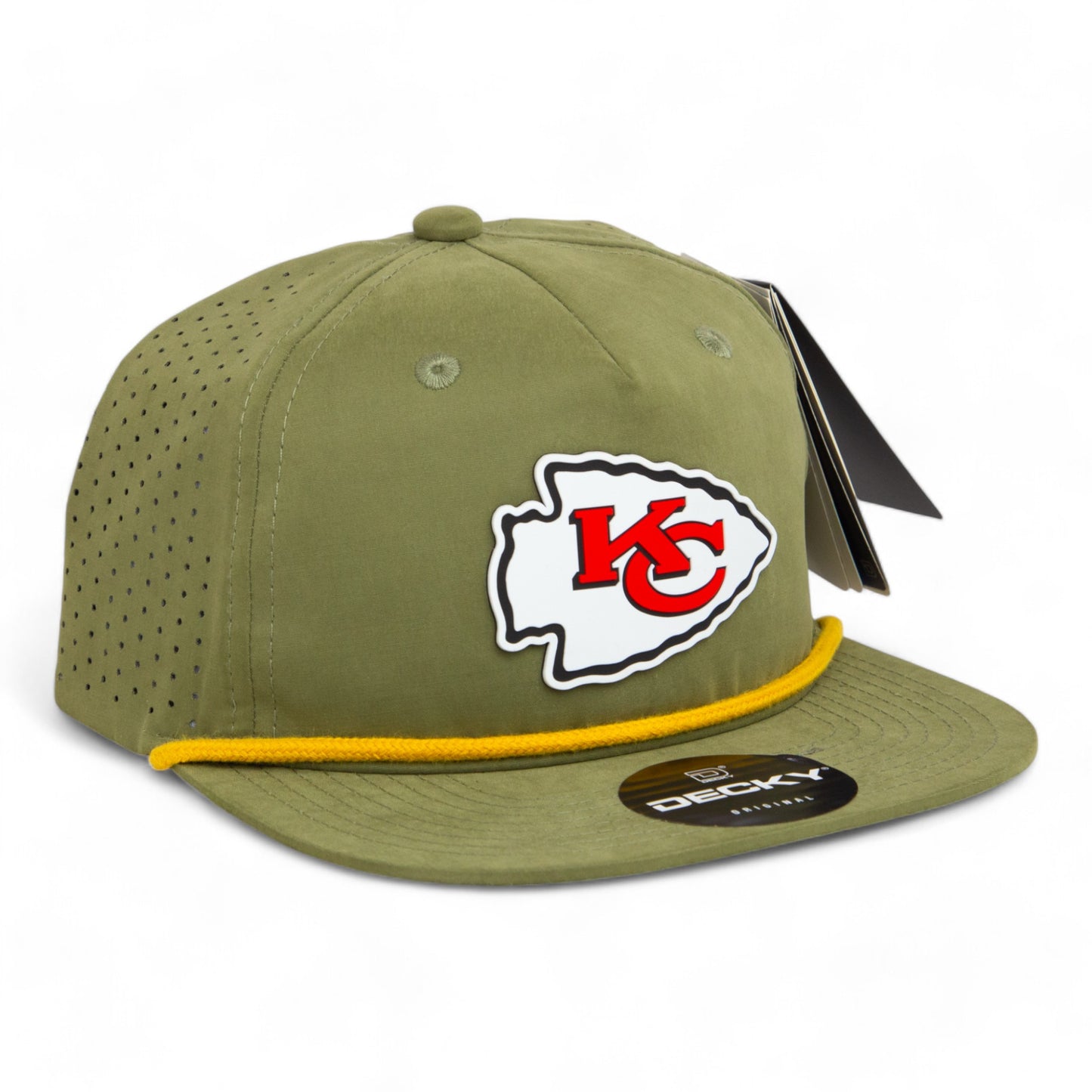 Kansas City Chiefs 3D Perforated Rope Hat- Loden/ Amber