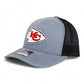 Kansas City Chiefs 3D Snapback Trucker Hat- Heather Grey/ Black