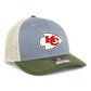 Kansas City Chiefs 3D Snapback Trucker Hat- Heather Grey/ Birch/ Olive