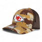 Kansas City Chiefs 3D Snapback Trucker Hat- Desert Camo/ Brown