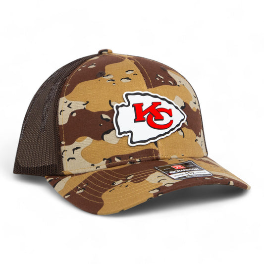 Kansas City Chiefs 3D Snapback Trucker Hat- Desert Camo/ Brown