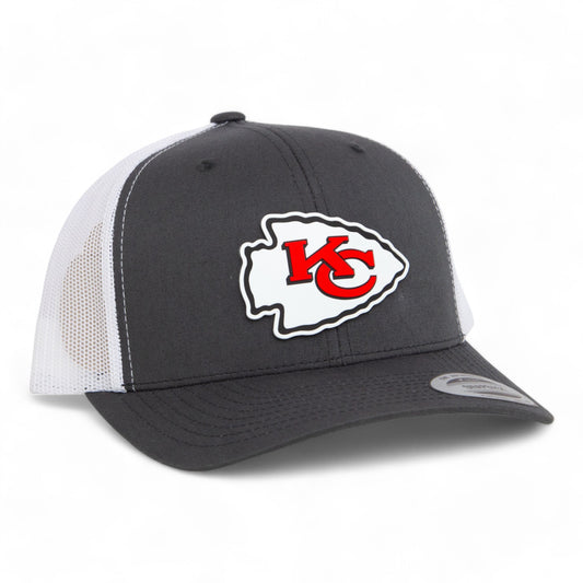 Kansas City Chiefs 3D YP Snapback Trucker Hat- Charcoal/ White