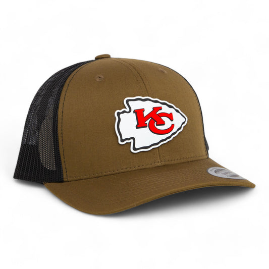 Kansas City Chiefs 3D YP Snapback Trucker Hat- Coyote/ Black