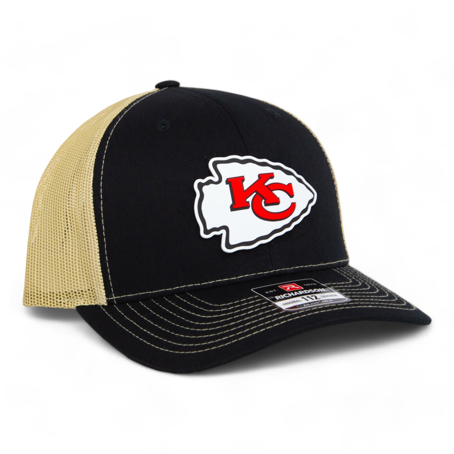 Kansas City Chiefs 3D Snapback Trucker Hat- Black/ Vegas Gold