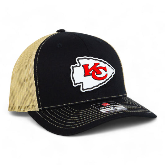 Kansas City Chiefs 3D Snapback Trucker Hat- Black/ Vegas Gold