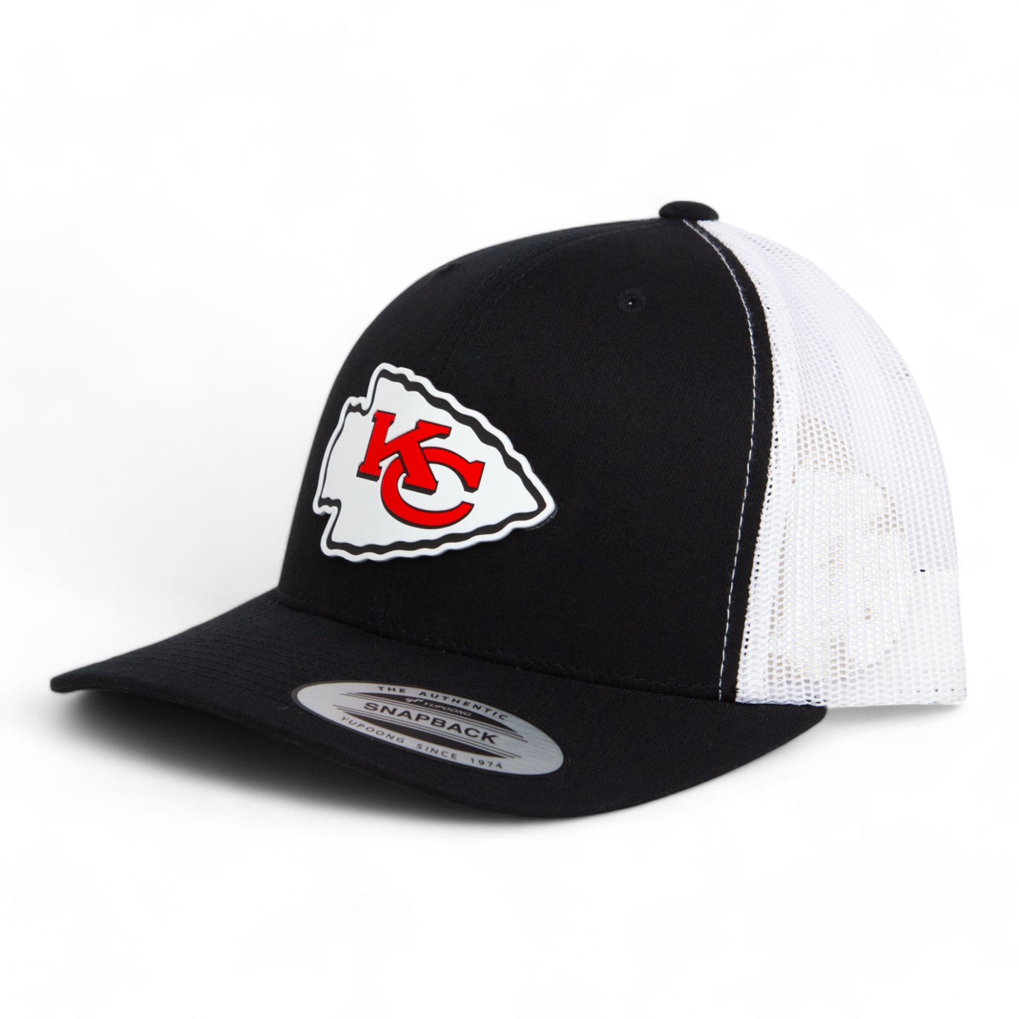 Kansas City Chiefs 3D YP Snapback Trucker Hat- Black/ White