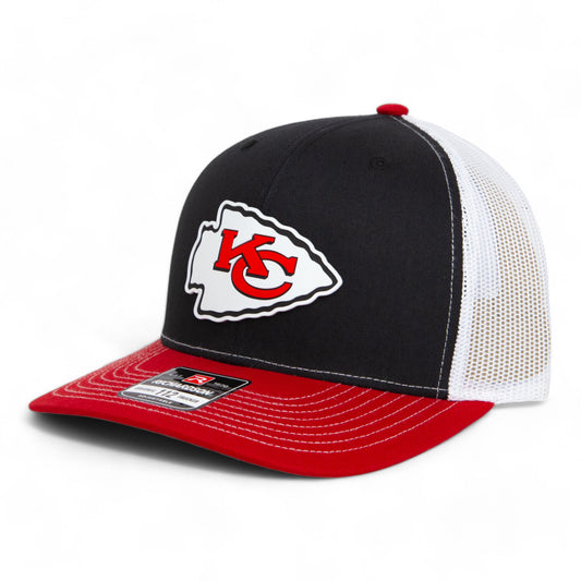 Kansas City Chiefs 3D Snapback Trucker Hat- Black/ White/ Red