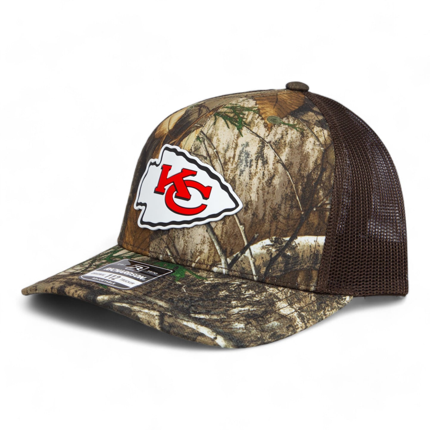 Kansas City Chiefs 3D Snapback Trucker Hat- Realtree Edge/ Brown