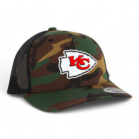 Kansas City Chiefs 3D YP Snapback Trucker Hat- Army Camo/ Black