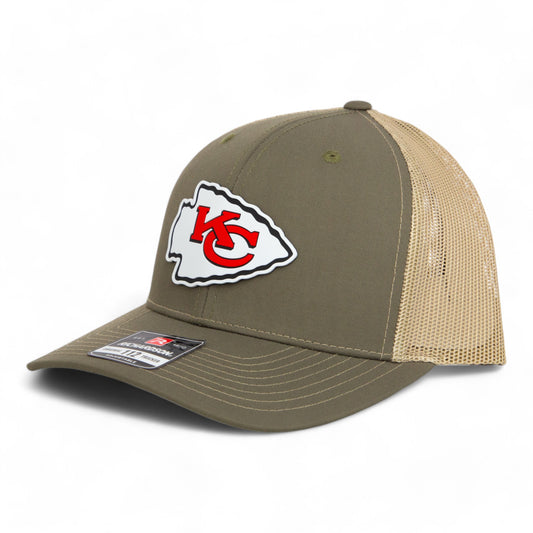 Kansas City Chiefs 3D Snapback Trucker Hat- Loden/ Tan