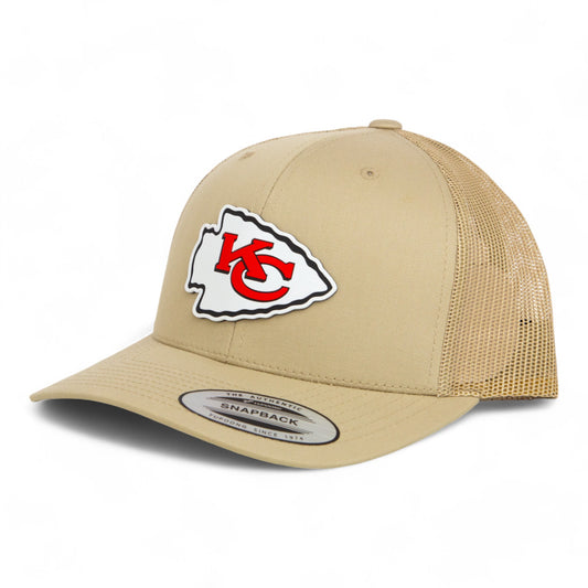 Kansas City Chiefs 3D YP Snapback Trucker Hat- Tan