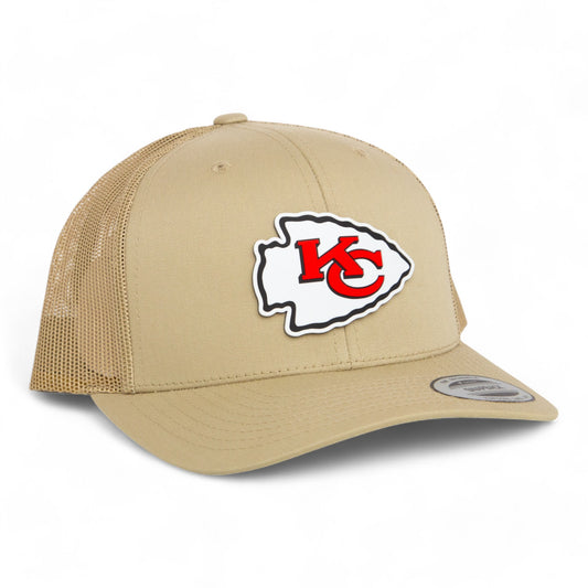 Kansas City Chiefs 3D YP Snapback Trucker Hat- Tan