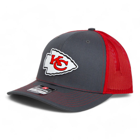 Kansas City Chiefs 3D Snapback Trucker Hat- Charcoal/ Red