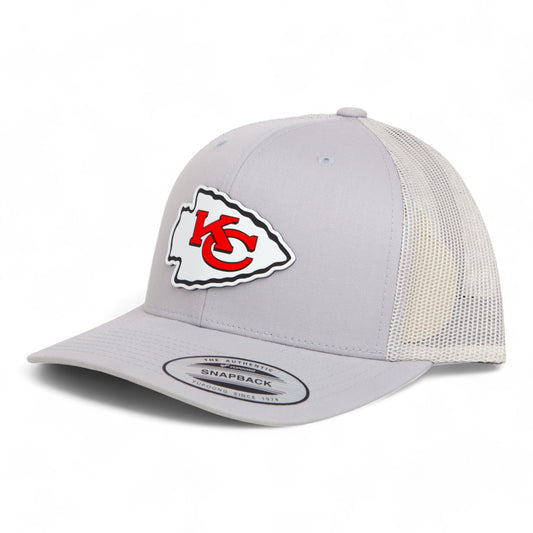 Kansas City Chiefs 3D YP Snapback Trucker Hat- Silver