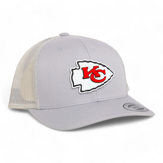 Kansas City Chiefs 3D YP Snapback Trucker Hat- Silver