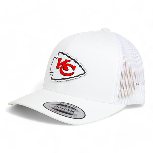 Kansas City Chiefs 3D YP Snapback Trucker Hat- White