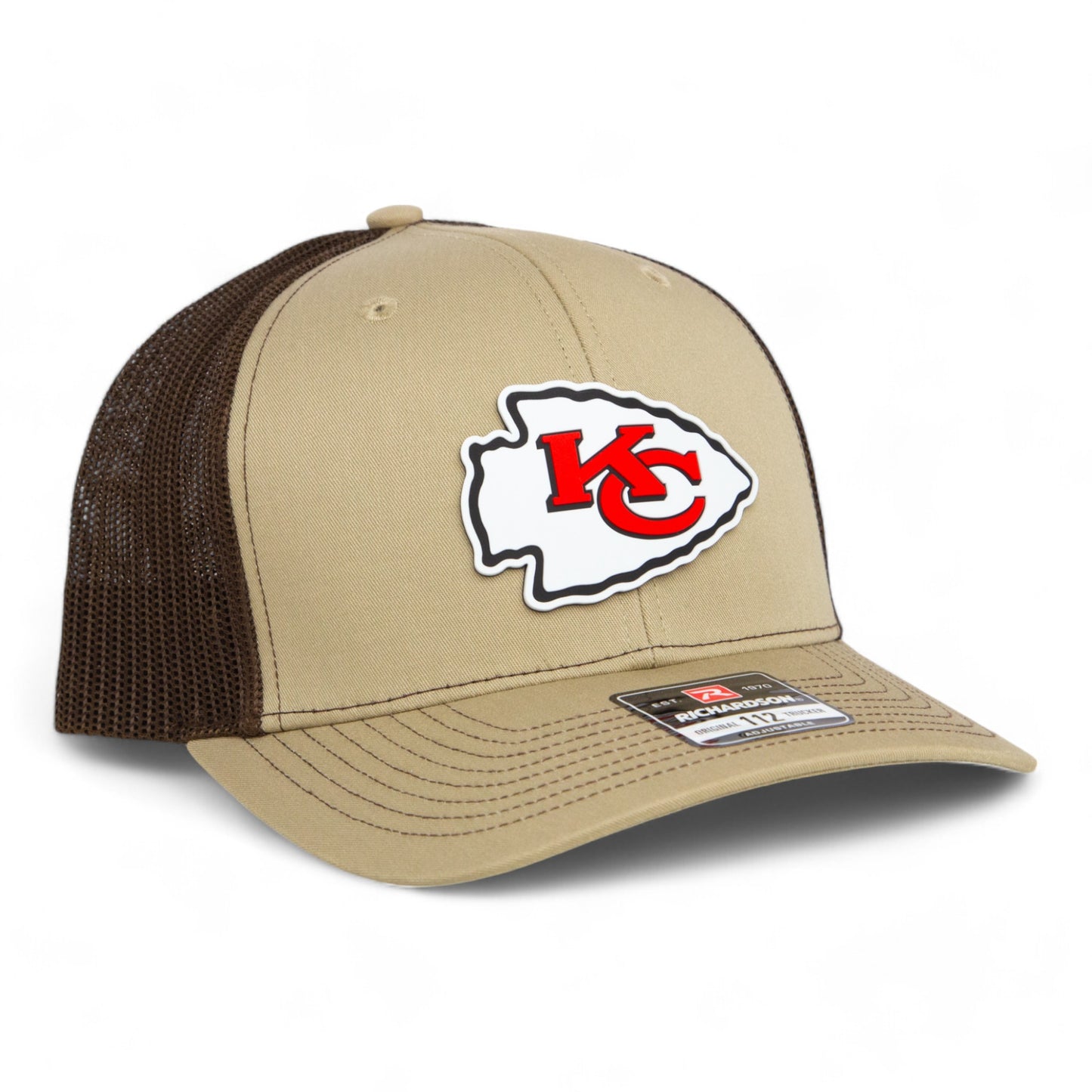 Kansas City Chiefs 3D Snapback Trucker Hat- Tan/ Coffee