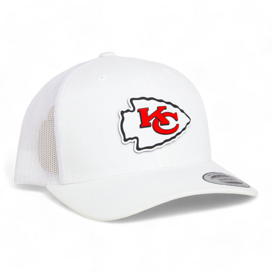 Kansas City Chiefs 3D YP Snapback Trucker Hat- White