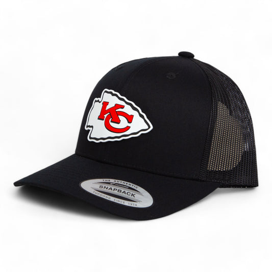 Kansas City Chiefs 3D YP Snapback Trucker Hat- Black