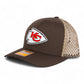 Kansas City Chiefs 3D Snapback Tilikum Trucker Hat- Brown/ Tan