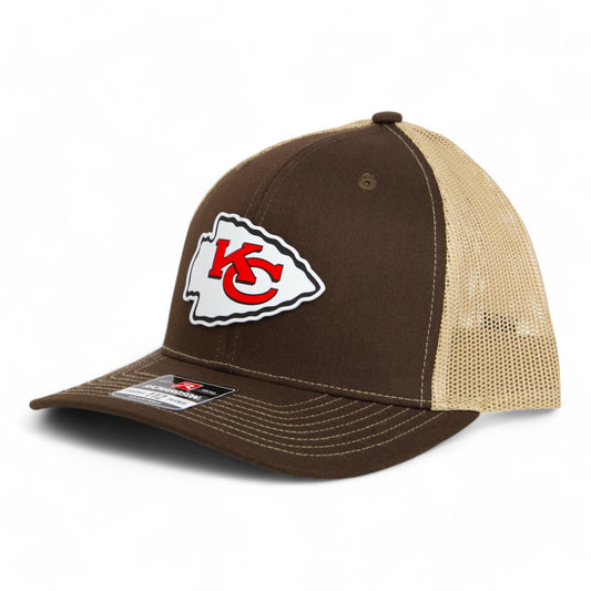 Kansas City Chiefs 3D Snapback Trucker Hat- Brown/ Tan