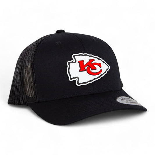 Kansas City Chiefs 3D YP Snapback Trucker Hat- Black