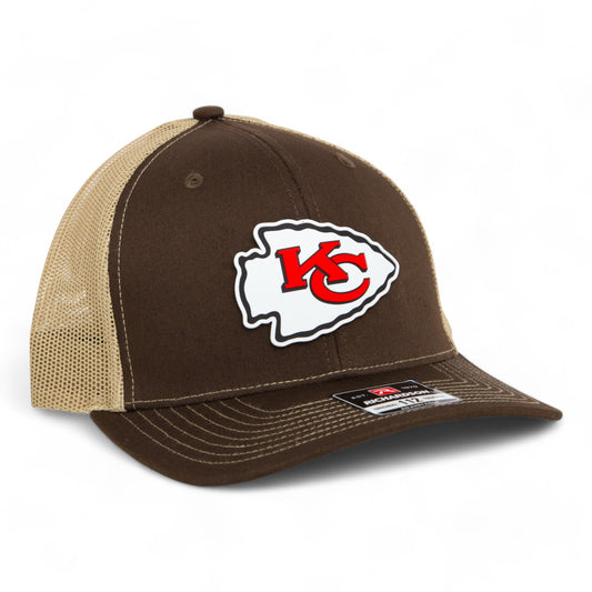 Kansas City Chiefs 3D Snapback Trucker Hat- Brown/ Tan