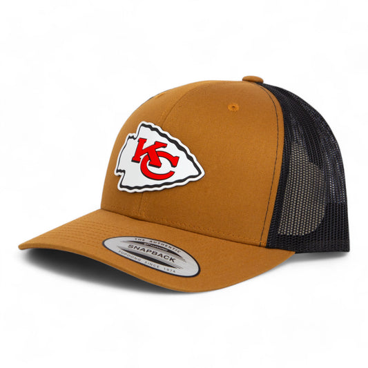 Kansas City Chiefs 3D YP Snapback Trucker Hat- Caramel/ Black