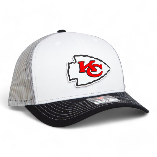 Kansas City Chiefs 3D Snapback Trucker Hat- White/ Silver/ Black