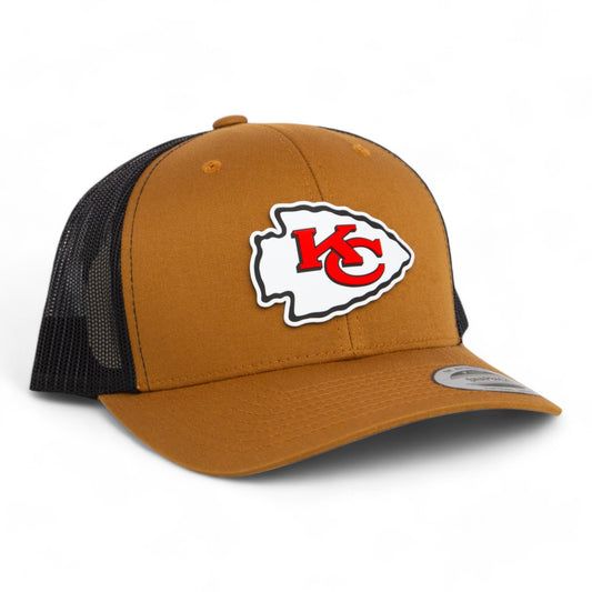 Kansas City Chiefs 3D YP Snapback Trucker Hat- Caramel/ Black