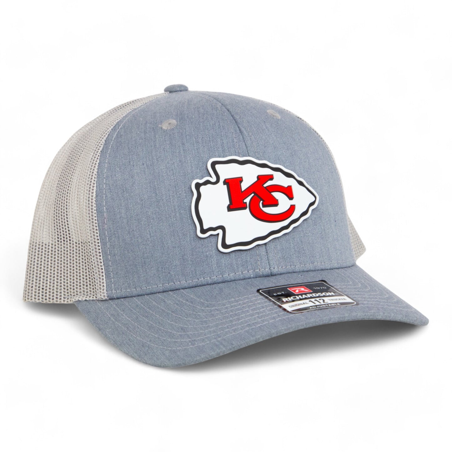 Kansas City Chiefs 3D Snapback Trucker Hat- Heather Grey/ Light Grey