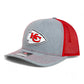 Kansas City Chiefs 3D Snapback Trucker Hat- Heather Grey/ Red