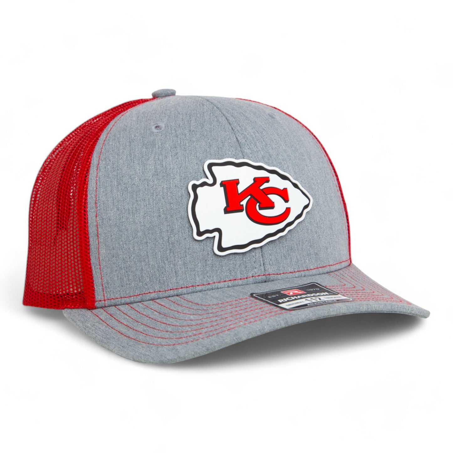 Kansas City Chiefs 3D Snapback Trucker Hat- Heather Grey/ Red