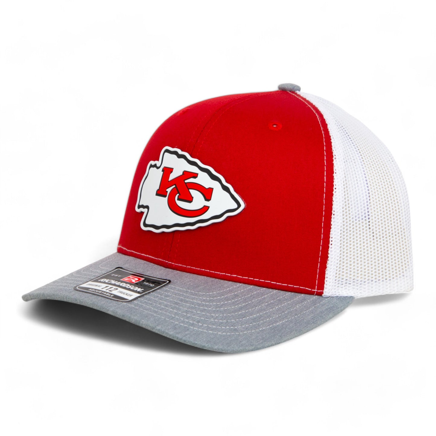 Kansas City Chiefs 3D Snapback Trucker Hat- Red/ White/ Heather Grey