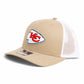 Kansas City Chiefs Super Bowl LIX 3D Snapback Trucker Hat- Tan/ White