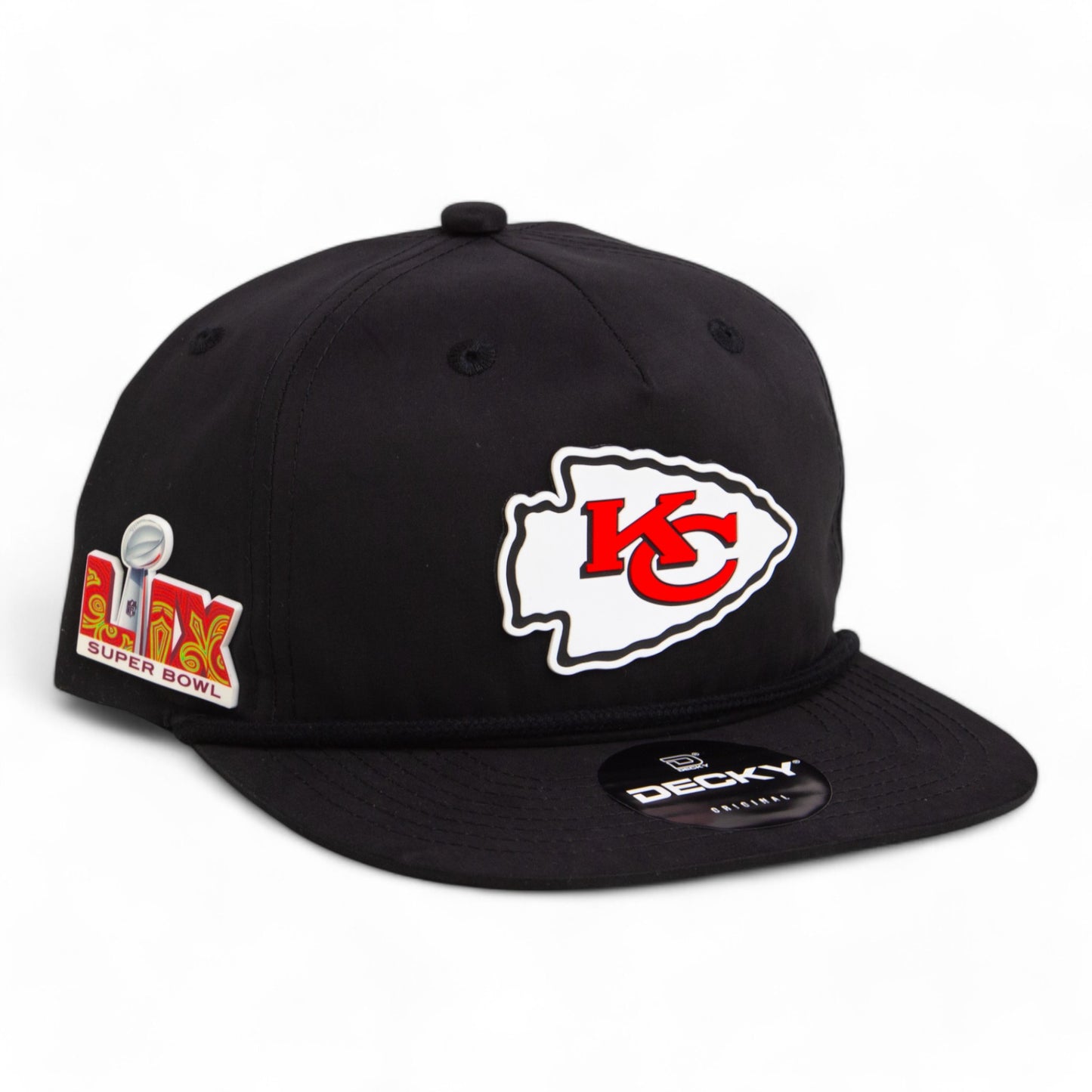 Kansas City Chiefs Super Bowl LIX 3D Classic Rope Hat- Black