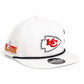 Kansas City Chiefs Super Bowl LIX 3D Perforated Rope Hat- White/ Black