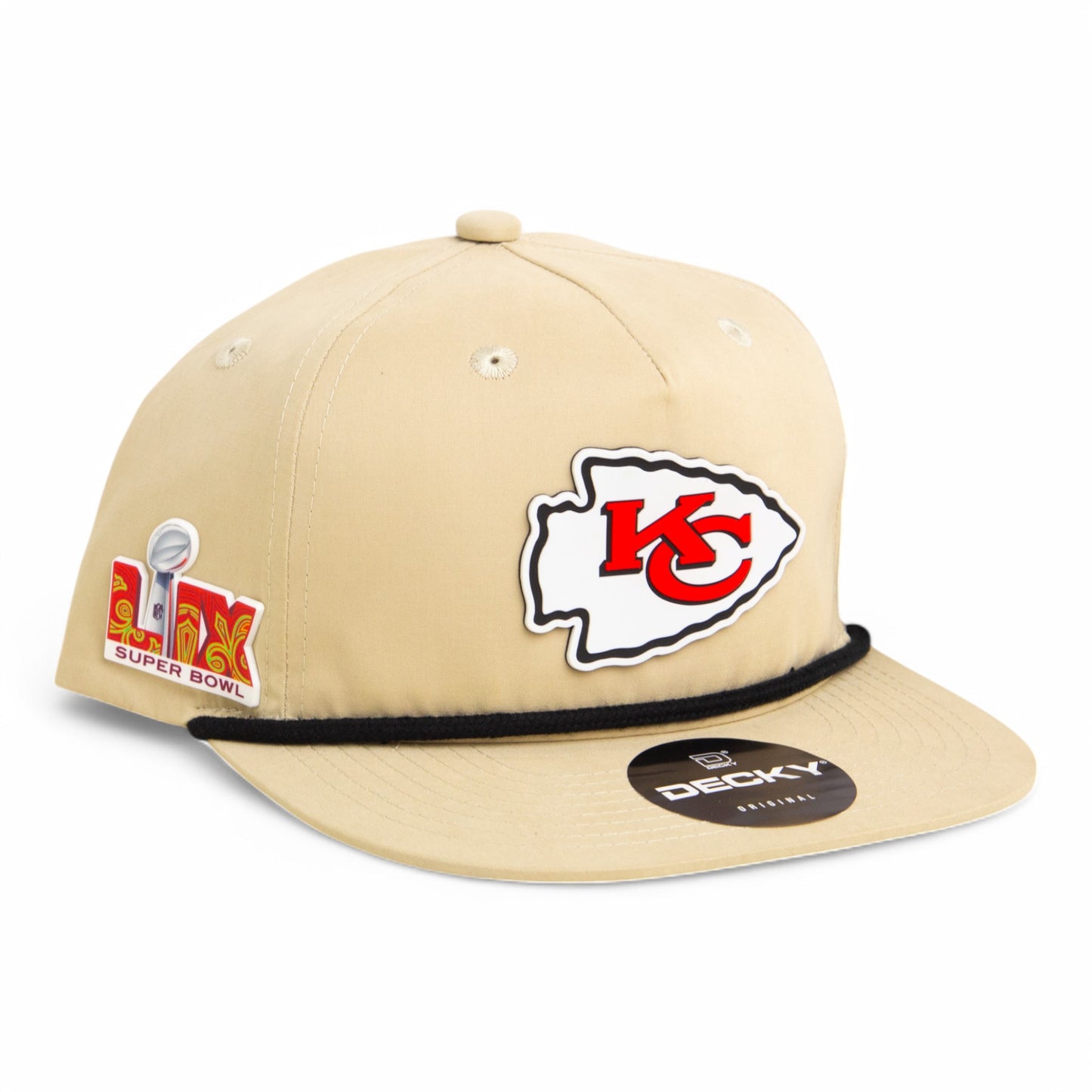 Kansas City Chiefs Super Bowl LIX 3D Classic Rope Hat- Birch/ Black