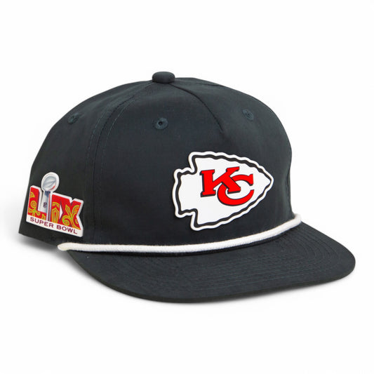 Kansas City Chiefs Super Bowl LIX 3D Classic Rope Hat- Charcoal/ White