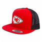 Kansas City Chiefs Super Bowl LIX 3D YP Snapback Flat Bill Trucker Hat- Red/ Black