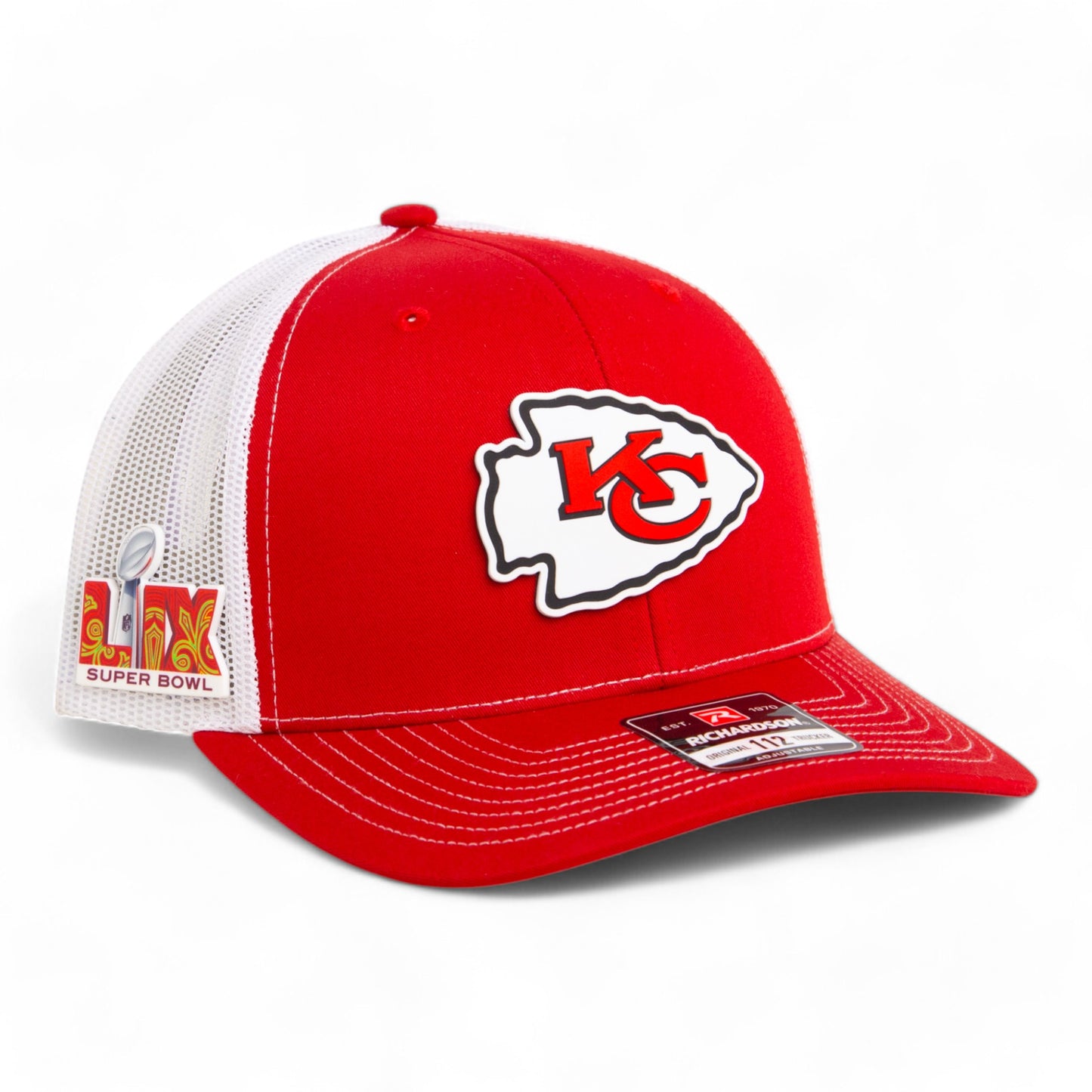 Kansas City Chiefs Super Bowl LIX 3D Snapback Trucker Hat- Red/ White