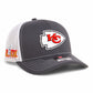 Kansas City Chiefs Super Bowl LIX 3D Snapback Trucker Hat- Charcoal/ White