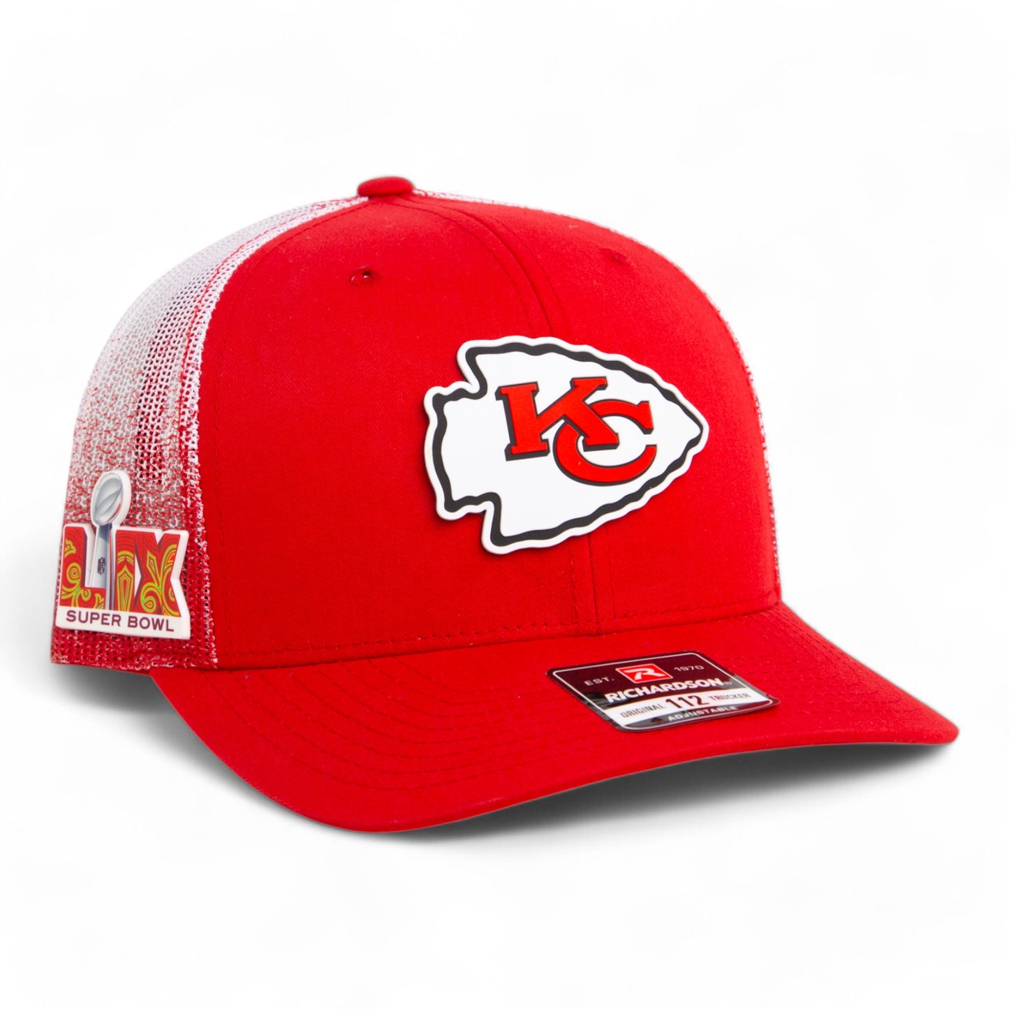 Kansas City Chiefs Super Bowl LIX 3D Snapback Trucker Hat- Red Fade