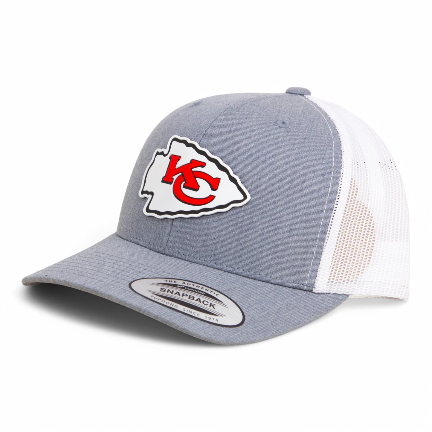 Kansas City Chiefs Super Bowl LIX 3D YP Snapback Trucker Hat- Heather Grey/ White