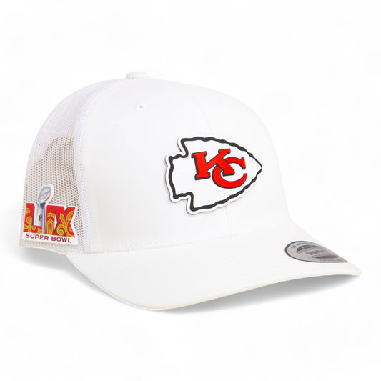 Kansas City Chiefs Super Bowl LIX 3D YP Snapback Trucker Hat- White