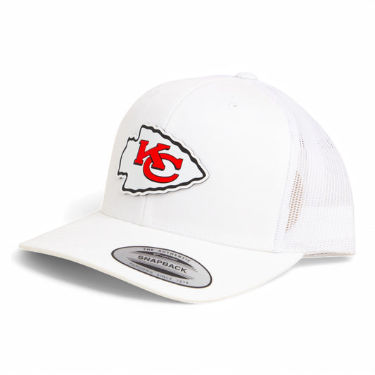 Kansas City Chiefs Super Bowl LIX 3D YP Snapback Trucker Hat- White