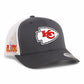 Kansas City Chiefs Super Bowl LIX 3D YP Snapback Trucker Hat- Charcoal/ White