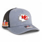 Kansas City Chiefs Super Bowl LIX 3D Snapback Trucker Hat- Heather Grey/ Black