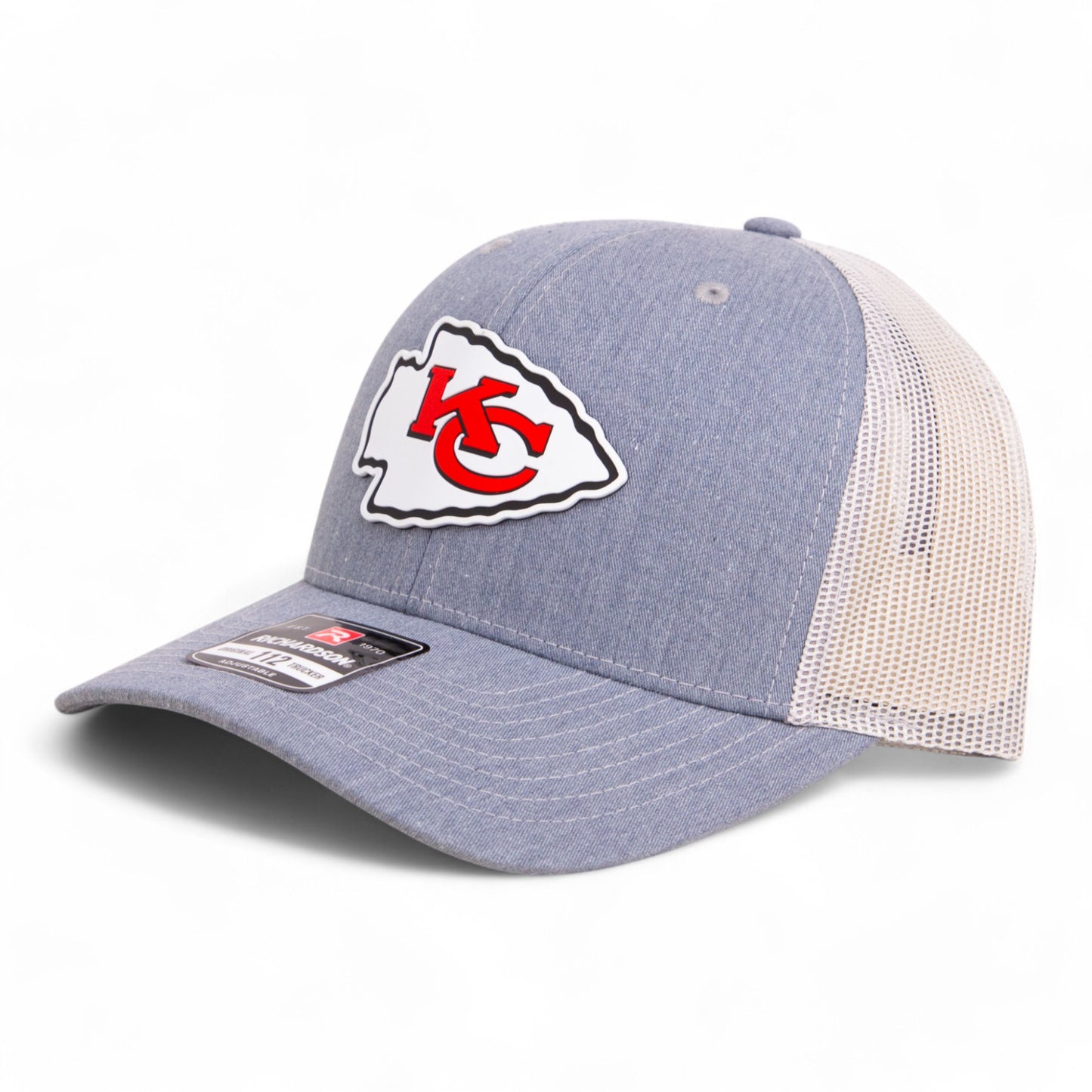 Kansas City Chiefs Super Bowl LIX 3D Snapback Trucker Hat- Heather Grey/ Light Grey